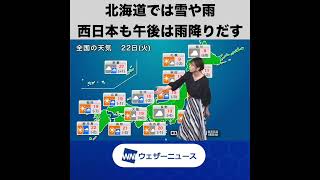 【朝の1分天気】2022年11月22日(火) #shorts