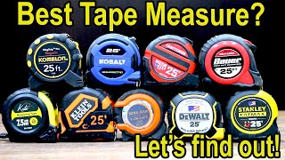 Best Tape Measure Brand? Let's find out! Milwaukee, DeWalt, Stanley, Craftsman, Klein Tools