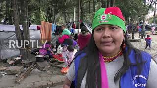 Colombia: Displaced indigenous people camp in Bogota to protest housing subsidy withdrawal