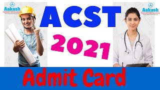 Download Aakash ACST Admit Card 2019 Here | Aakash Admission cum Scholarship Test Call Letter 2019