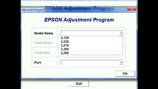 Reset EPSON L130-220-310-360-365 FREE