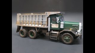 AMT Autocar DC9964B Dump Truck 1/25 Scale Model Kit Build Review AMT1150