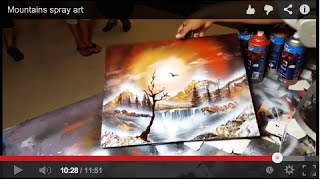 Mountains spray art