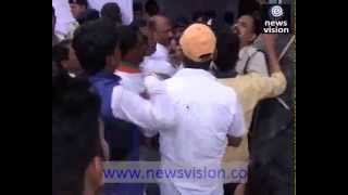 Congress Group Fights at Jabalpur Vyapum Andolan