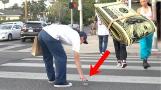 Dropping $10,000 Cash Prank Gone Wrong .