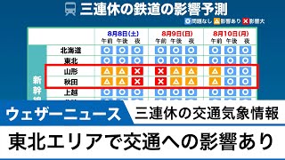 三連休の交通気象情報　東北で影響の可能性あり