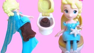 All Princesses Pee and Poo Use the Potty with Little Kingdom dolls and Play-Doh