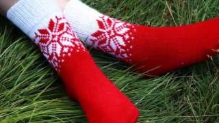 Носки Жаккардовым Узором Спицами - 2019 / Patterned Jacquard socks spokes / Socken Speichen