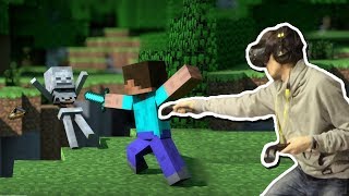 СМІШНІ МОМЕНТИ у MINECRAFT VR - Віртуальна реальність