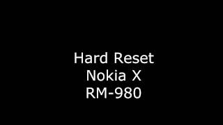 Сброс настроек Nokia X RM 980 (Hard Reset Nokia X RM-980)