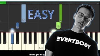 Logic - 1-800-273-8255 ft. Alessia Cara & Khalid Easy Piano Tutorial