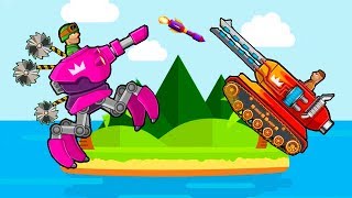АРАХНИД хочет проучить МАМОНТА! Новая ТАНКОВАЯ битва в обновленной игре Хилс Оф Стил с Никитой ТВ