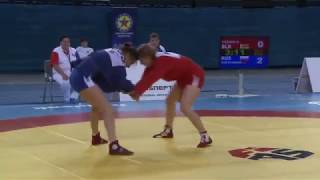 SAMBO Women. SHEVCHENKO Yana (RUS) ws KAZANOI Krystsina (BLR). European Championships 2018 in Greece