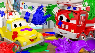 Die kleinen Autos in Car City -  Die Farbenschlacht - Lastwagen Zeichentrickfilme für Kinder ? ?