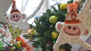 DIY. Новогодний декор. Фигурки обезьянок своими руками - символ нового года