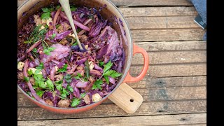 Balsamic Cabbage + Sausages
