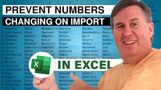 Prevent Excel From Changing Numbers On Import - 2494