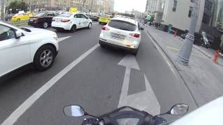 Китайский скутер Nexus X1 50сс Москва, Садовое кольцо, пробки