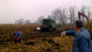 4/4  Elakadás,Kombájn mentés 2X Rába Steiger 250,Caterpillar D6M     //2014