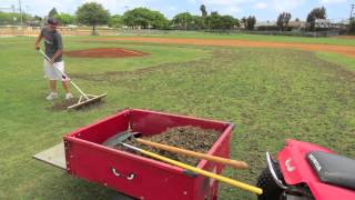 Aeration of baseball infield