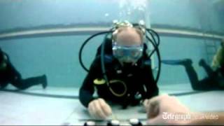 Underwater checkers championships held in Janeda, Estonia