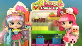 Jouets Shopkins Supermarché Fruits et Légumes et Poupées Shoppies