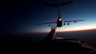 Ночная дозаправка в воздухе экипажа Ту-95МС ВКС России