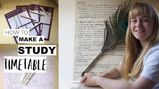 How to make a STUDY TIMETABLE || *highly requested*