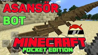 Modsuz Bottan Asansör Yapımı | Minecraft PE Türkçe | MCPE 0.15.6