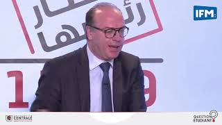 شنوة كان سؤال l'etudiant للمرشح للرئاسة الياس الفخفاخ ؟ #Question_etudiant  مع université centrale