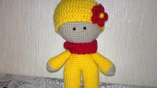 Вязаная кукла крючком.Вязание крючком. Игрушка♥Кукла Пупсик♥Кукла крючком амигуруми♥