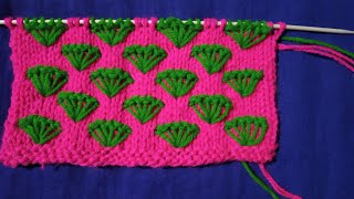 Fancy two colour knitting pattern for Frocks, sweater, cap || in hindi