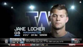 2011 NFL Draft - 1st Round - Tennesse Titans - Jake Locker - "The Locker Shocker"