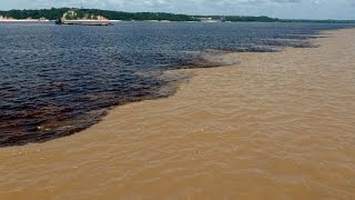 Слияние Амазонки и Риу Негру. Confluence of the Amazon and Rio Negro