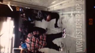 Guy Pees On Female Spazzin Out All Over The Place Around Crowd!