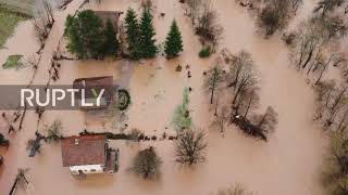 Bosnia and Herzegovina: Drone footage captures extent of flooding in Sarajevo region