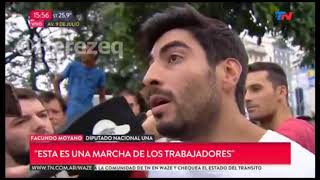 Facundo Moyano cruzó a Gonzalo Aziz notero de TN que quiso chicanearlo
