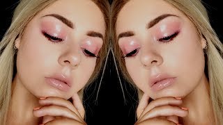 PINK GLOSSY EYE MAKEUP |  #LetsTalkTechnic