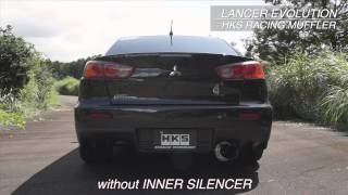 MITSUBISHI LANCER EVOLUTION HKS RACING MUFFLER for USA