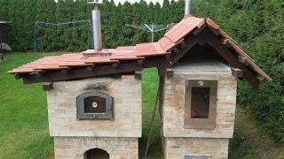 Коптильня из старого кирпича.
