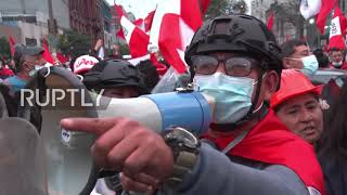 Peru: Clashes break out at march calling for Castillo’s impeachment in Lima