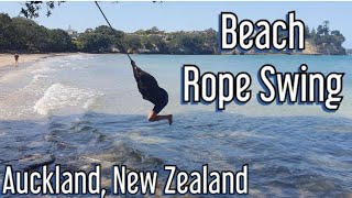 Beach Rope Swing | Must visit beaches in Auckland, New Zealand