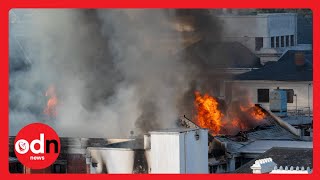 Flames BURST Through Roof of South Africa's Parliament