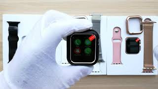 IWO 8 Plus Smart watch with Metal Case and Milanese Strap Unbox