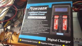 NOKOSER Intelligent  2 bay charger/discharger li-ion 18650 ni-mh ni-cd multi function