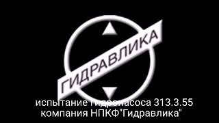 313.3.55 (ЕК-18) Испытание гидромотора