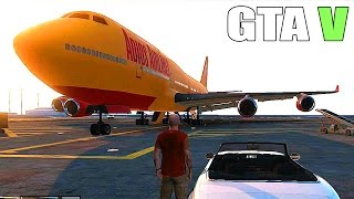 GTA V - BIG PLANE, MILITARY BASE, TANKS and FIGHTER JETs