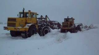 Кировцы К-701 и К-700 таскают лес или Трейлеровка леса 2011