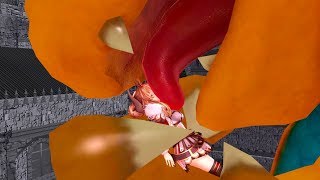 Red dragon&Little girl vore animation