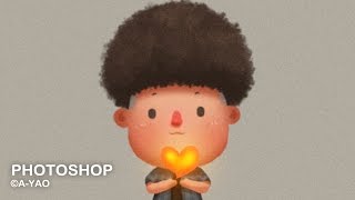 Photoshop 插畫 相信自己的心